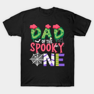 Dad Of The Spooky One Halloween First 1st Birthday Party T-Shirt